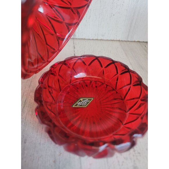 Shannon crystals red Hershey kisses Ruby candy dish - Picture 4 of 6